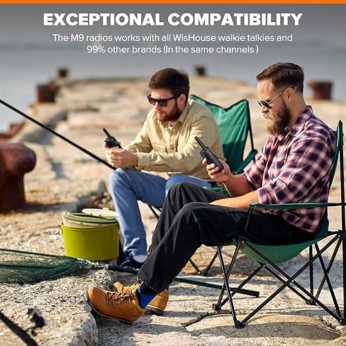 Miniatura 9 de Wishouse Walkie Talkies for Kids Adults - Long Range Rechargeable 2 Way Radios,Gift,Hiking Accessories Camping Gear with Lamp,SOS Siren,NOAA Weather