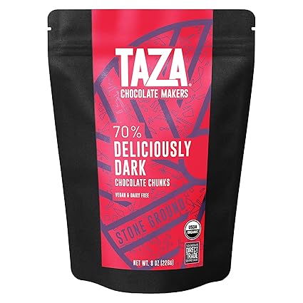 Taza Chocolate 70% Deliciously Dark Organic Chocolate Chunks (8 oz)