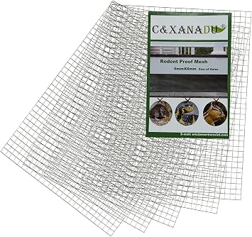 C&Xanadu 5 PCS Stainless Steel Mesh Sheet,Rodent Mesh Panels, Welded Steel Mesh-Stop & Prevent Rat & Mouse Access 200mm X 300mm