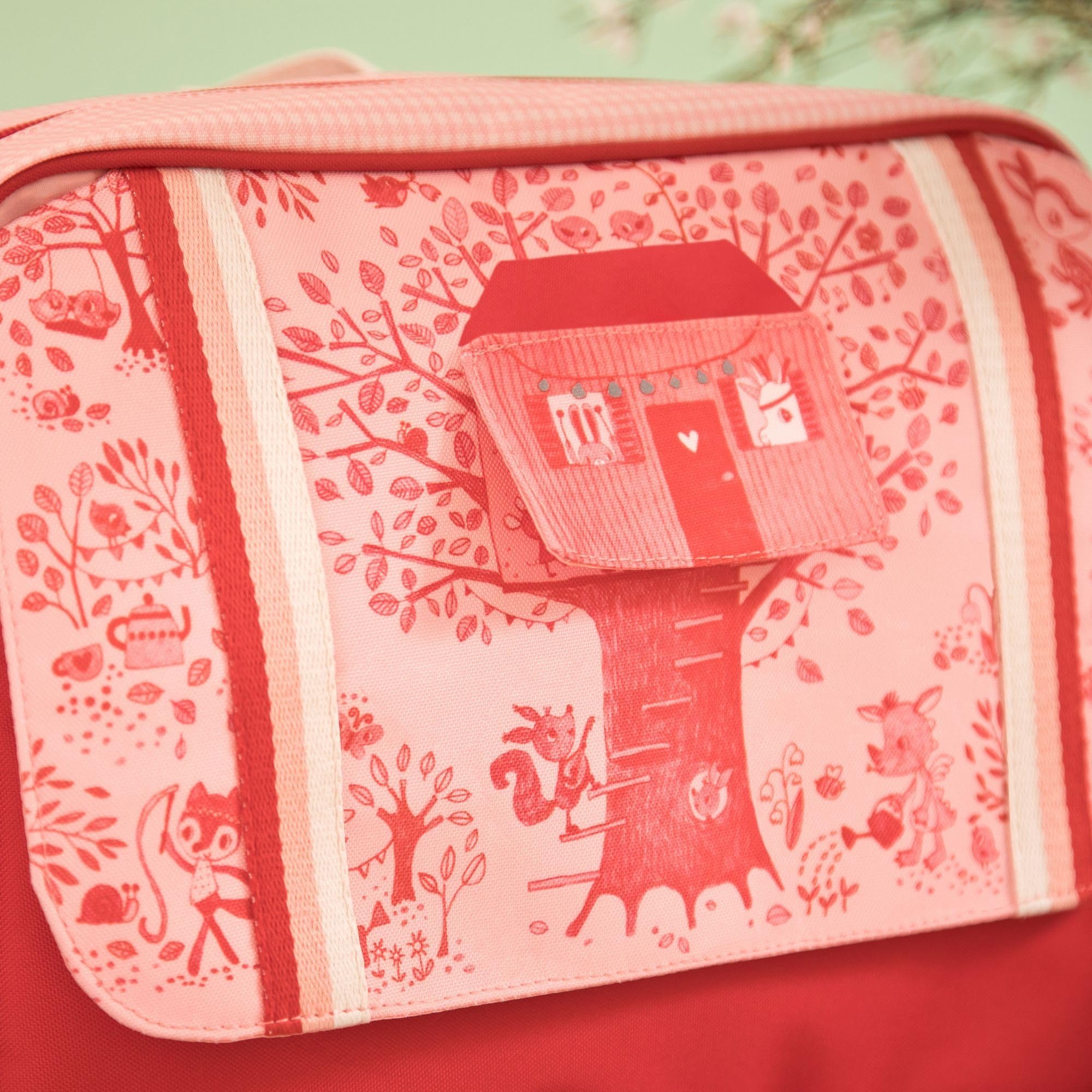 Lilliputiens - Cartable Happy Lena - Sac à dos enfant en polyester recyclé avec bande réfléchissante, compartiment A4, poche gourde - Confortable et sécurisé pour la maternelle - dès 2 ans - 84456