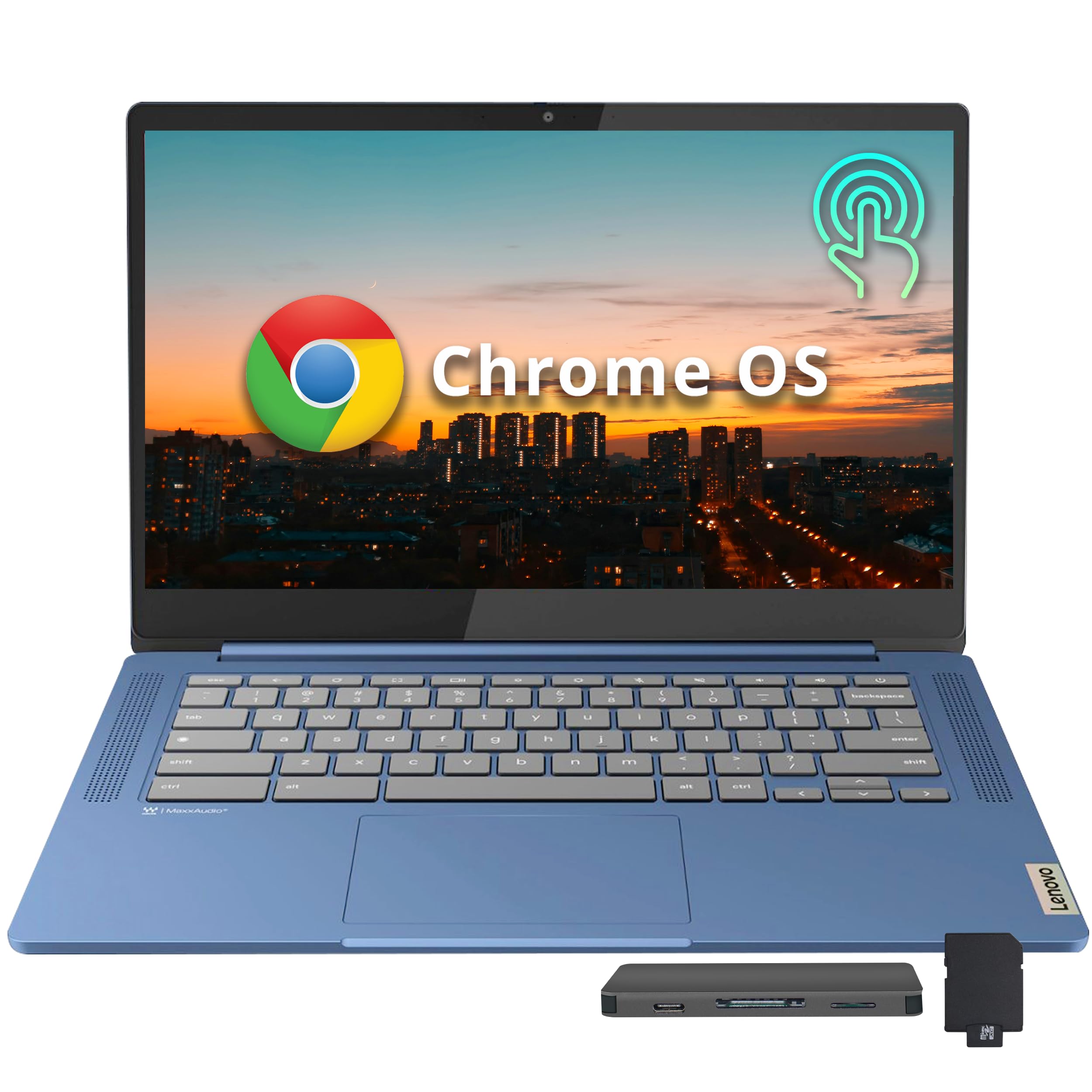 Lenovo Slim 3 Chromebook, 14″ FHD IPS Touchscreen Laptop, MediaTek