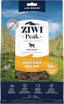 ZIWI Peak Air-Dried Dog Food Chicken - All Natural, High Protein, Grain Free, Limited Ingredient w/ Superfoods (16oz)