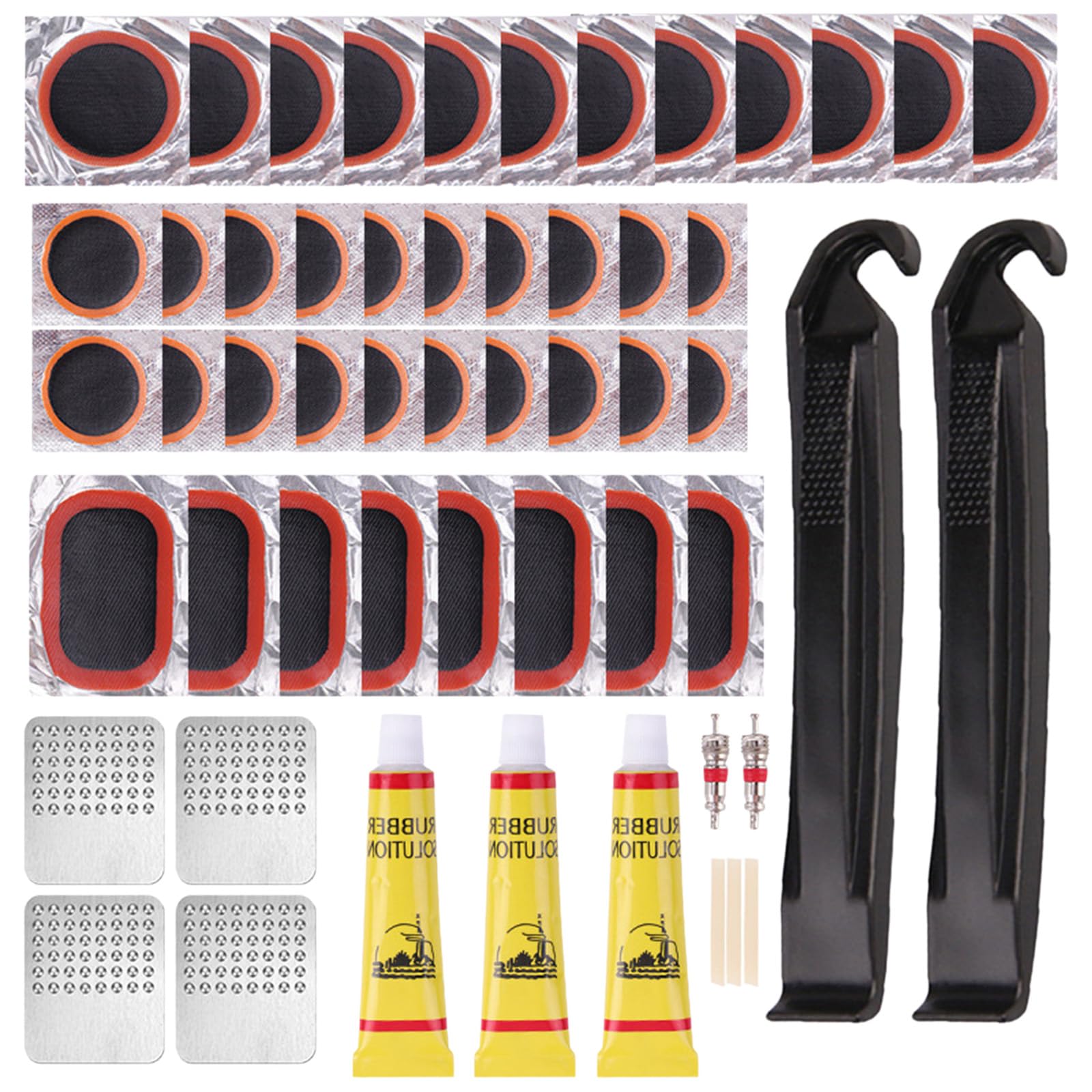 YiZYiF Bicycle Inner Tube Puncture Patch Kits Bike Tire Repair Kit for Biking Family Helmet Accessory Set D One Size