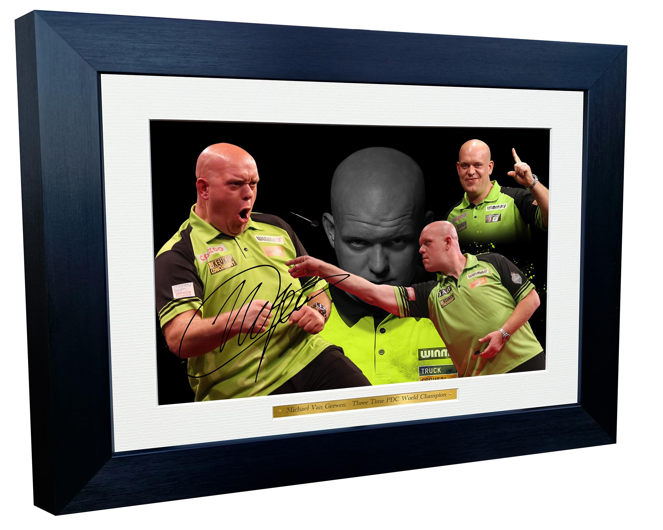 Kitbags & Lockers Black 12X8 A4 Signed Michael Van Gerwen Mighty Mike Mvg Darts Pdc Wdf Autographed Autograph Signed Photograph Photo Picture Frame Poster Gift Celebration