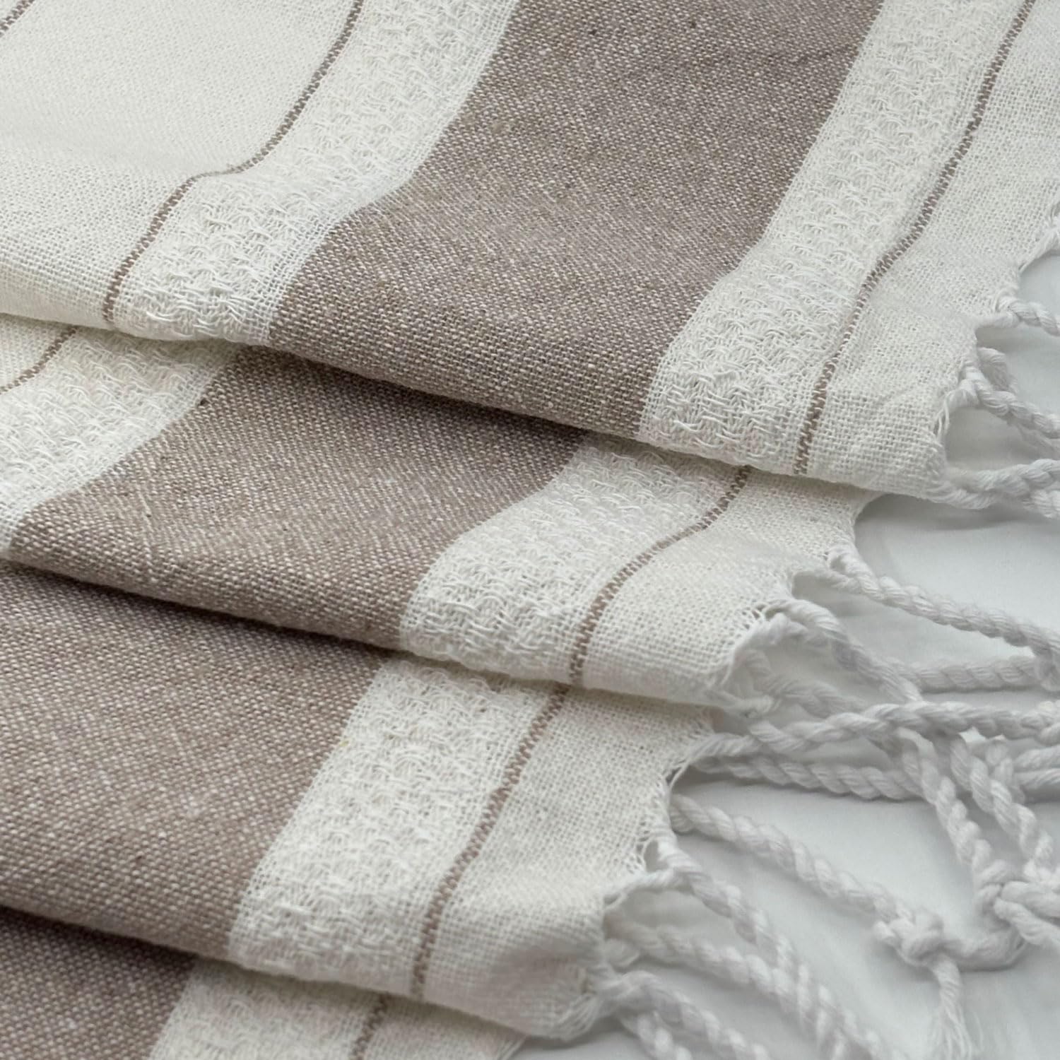 BERCA HOME Ephesus Turkish Beach Towel, Lightweight, Quick Dry, Sand Free, 100% Cotton Peshtemal Hammam & Bath Towel - Image 2