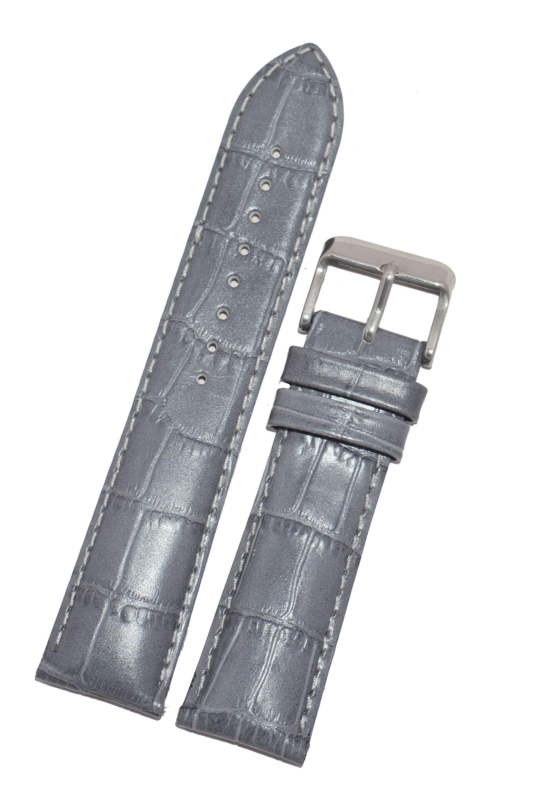 SURU® 20mm Padded Leather Watch Strap / Watch Band (Width- 20mm /Colour- Grey) D623 (B0B2N5YVSL) Amazon Price History, Amazon Price Tracker