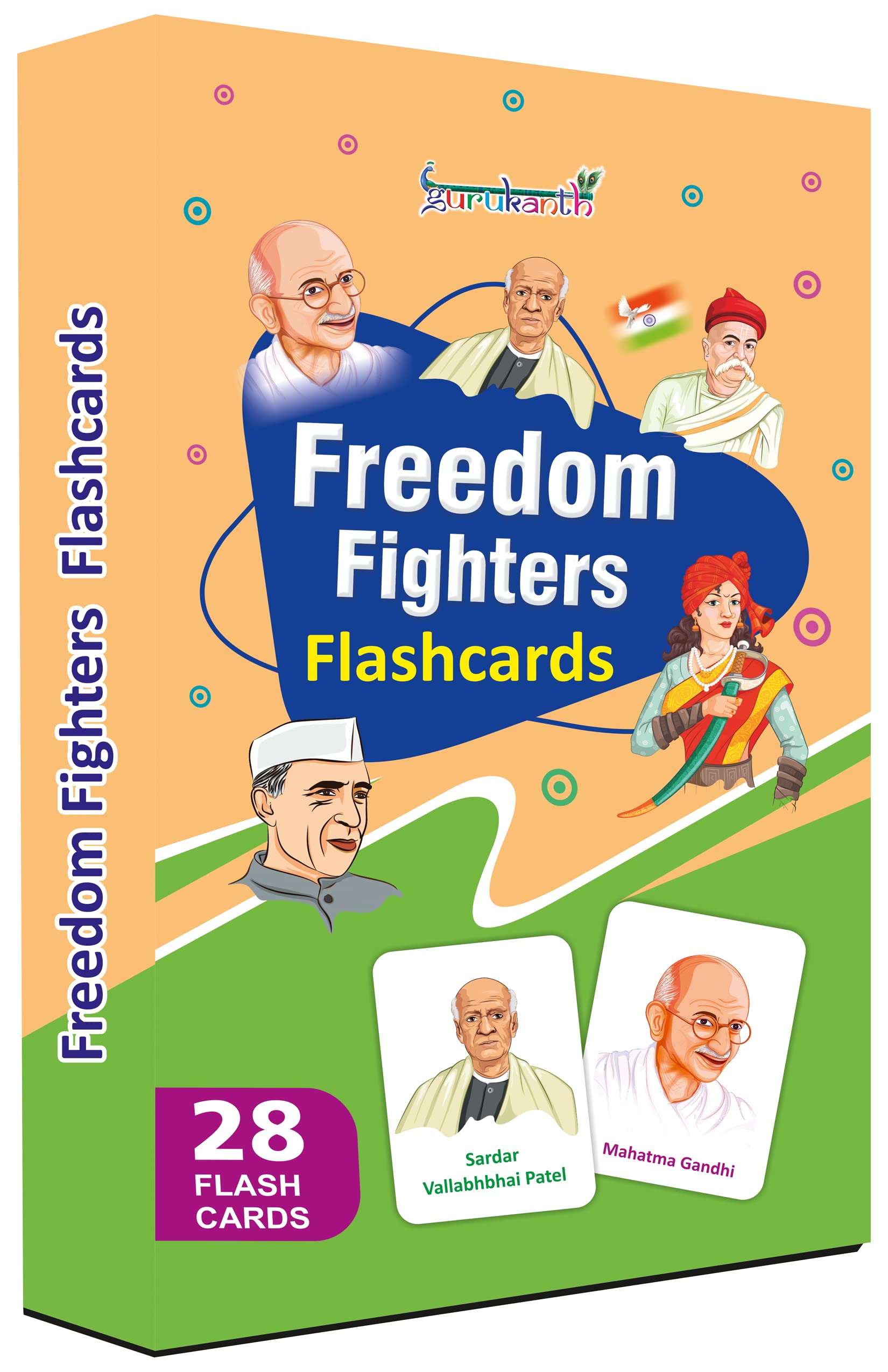 Gurukanth® Premium Freedom Fighters Flash Cards for Kids Early Learning | Easy & Fun Way of Learning 1 Year to 6 Years Babies Smart Toys-picture-21