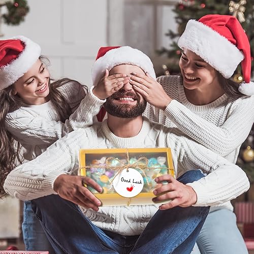 Miniatura 4 de Roowest Paquete de 50 juegos de cajas de regalo caseras de papel kraft con etiquetas en blanco y cuerda de yute (101 artículos) para envolturas de