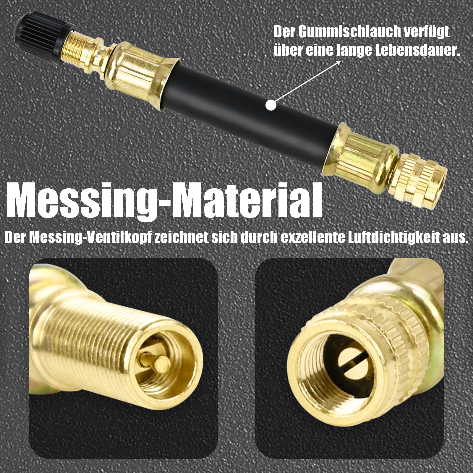 2 Stück Ventilverlängerung Autoventil, 102mm Flexible Gummi Autoventil Verlängerung Ventiladapter Reifenventil Verlängerung Adapter Reifenventilverlängerung für Auto Motorräder Fahrrad - 3