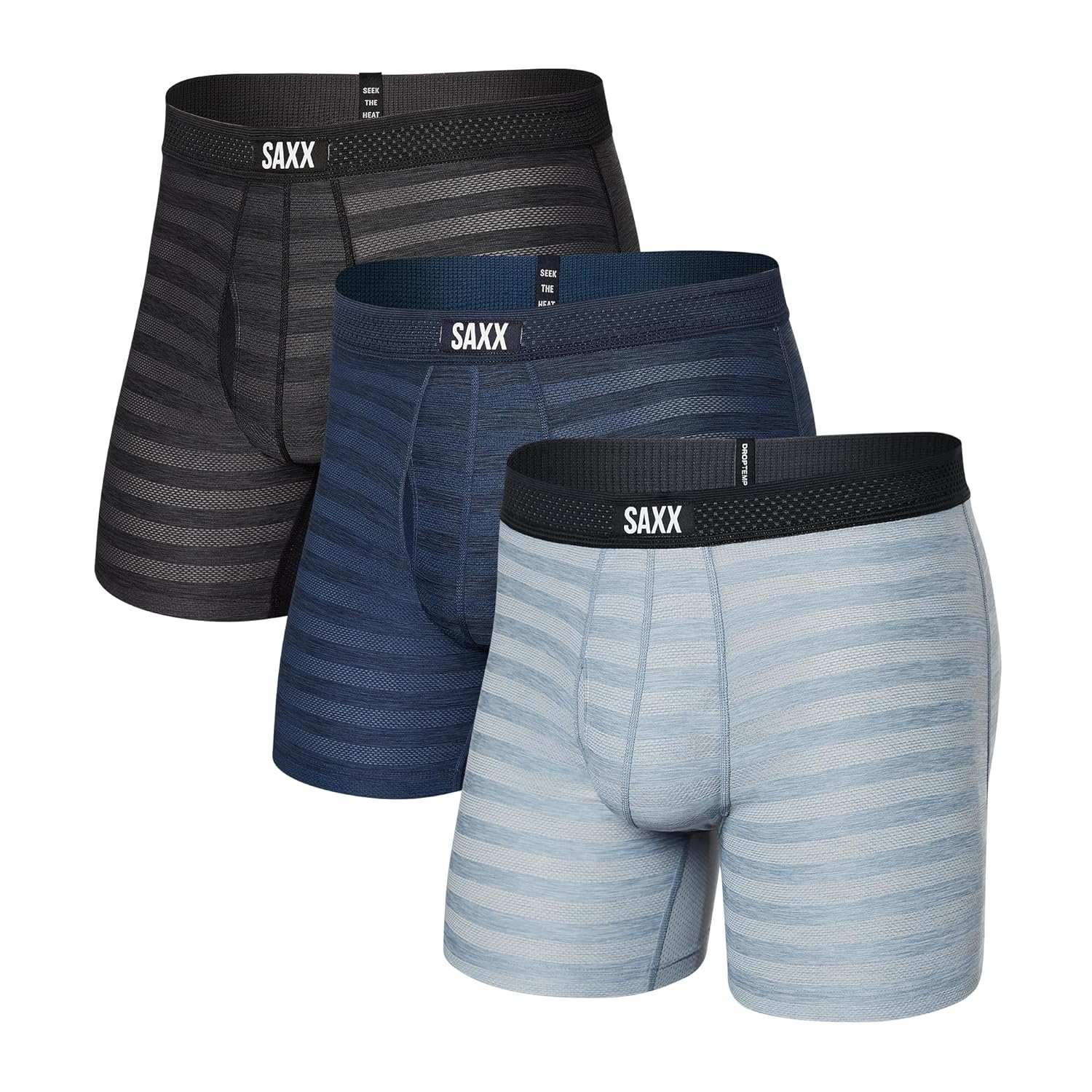 Saxx Mens Droptemp Cooling Mesh Boxer Brief w Fly