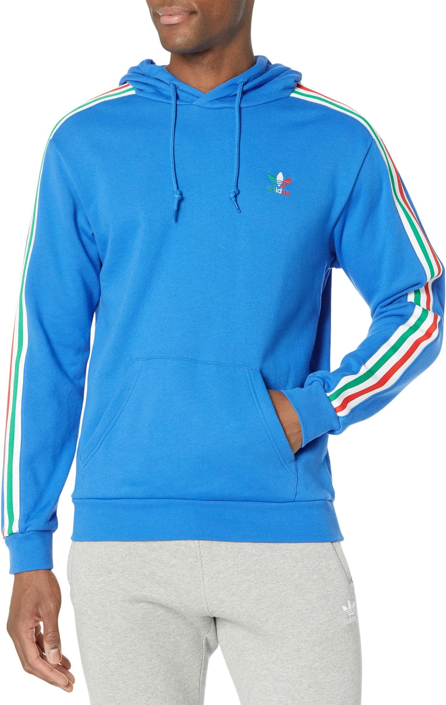 adidas red white and blue hoodie