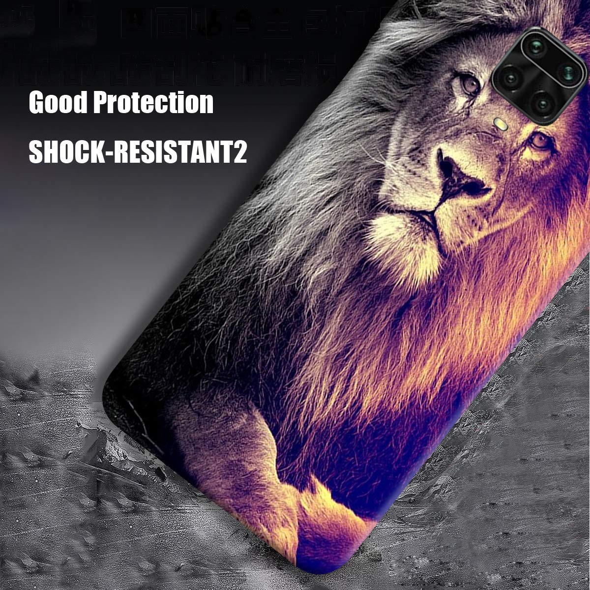 CUZZCASE Hülle Für Xiaomi Redmi Note 9S / 9 Pro | TPU Silikon Case Stoßfest | Schwarz Mit Schutzfolie | Perfekte Passform & Einfache Reinigung