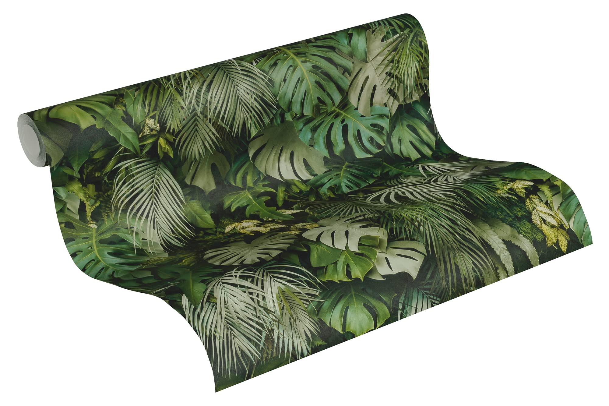 A.s. Création Green Jungle Wallpaper Ery Non-Woven Wallpaper 10.05 M X 0.53 M Made In Germany 372802 37280-2