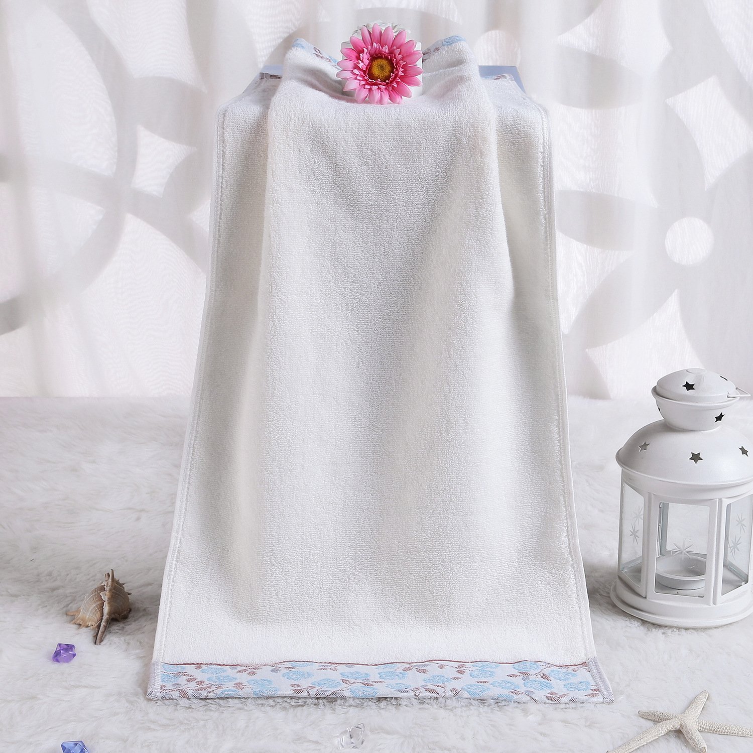 Toallas de baño yupt cómodas de 34x75 cm con textura suave y estilo personalizado modelo A