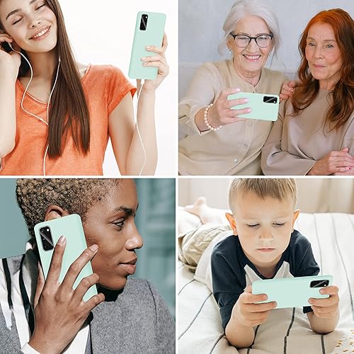 Miniatura 5 de Funda para Galaxy S20 de 6.2 pulgadas (2020), silicona líquida suave protectora y forro de microfibra antiarañazos, a prueba de golpes, compatible