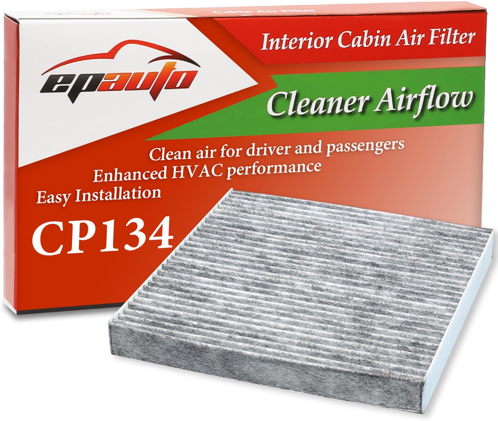 EPAuto CP134 (CF10134) Premium Cabin Air Filter includes Activated Carbon