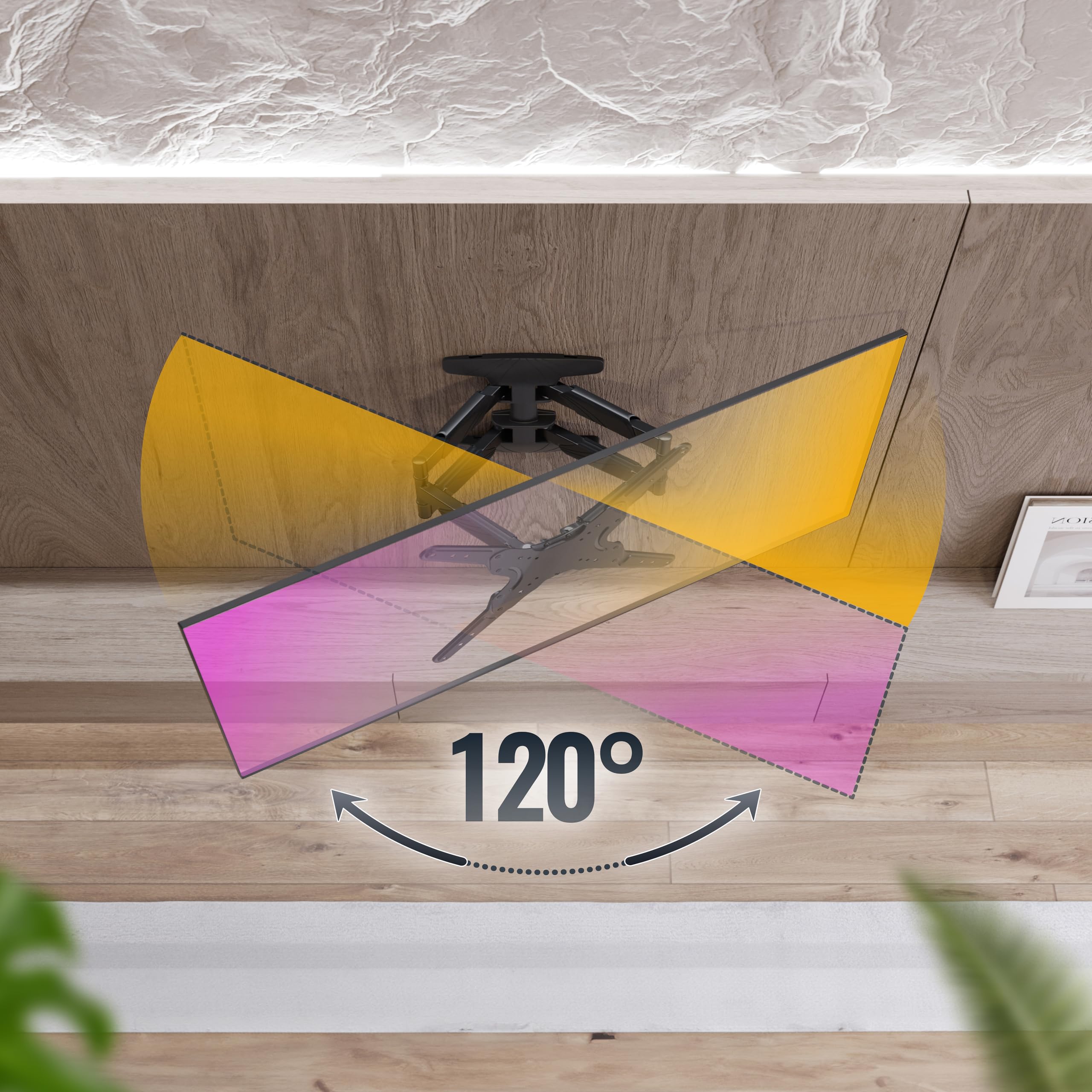 RICOO S5044 Supporto TV da parete Staffa TV 32-55 pollici per 32 40 42 43 50 55 pollici girevole inclinabile fino a 40 kg max VESA 400x400