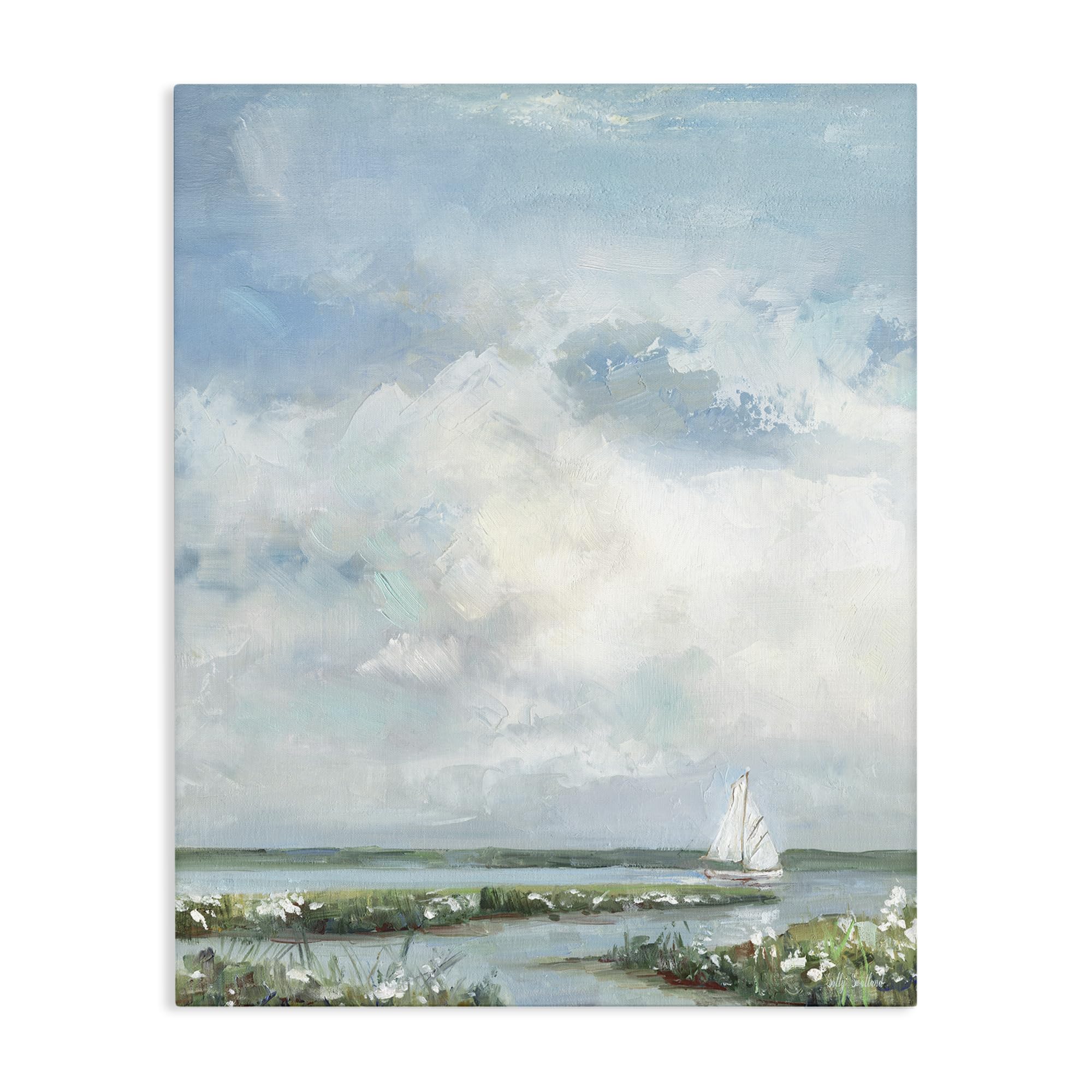 Stupell Industries Unframed 'Sailboat On Summer Marsh'| Canvas Art