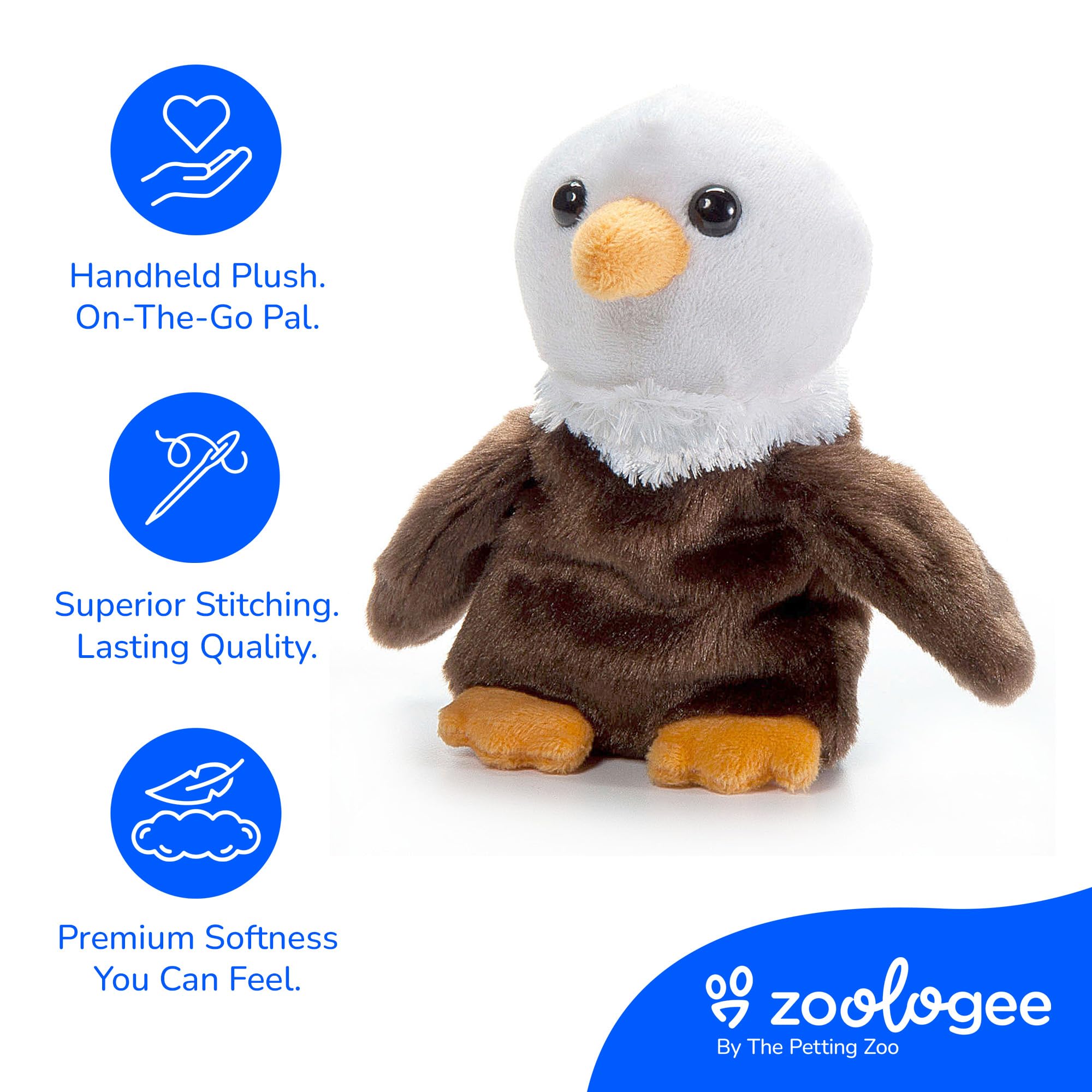 Amazon.com: The Petting Zoo Bald Eagle Stuffed Animal Plush