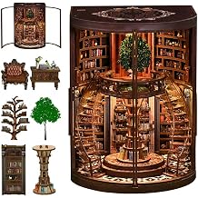 Book Nook Kit,DIY Miniature Dollhouse Kit for Adults and Teens,3D Wooden Tiny House for Family and Friends,Bookshelf Decor in Halloween/ChristmasTwilight Library DH-W YR