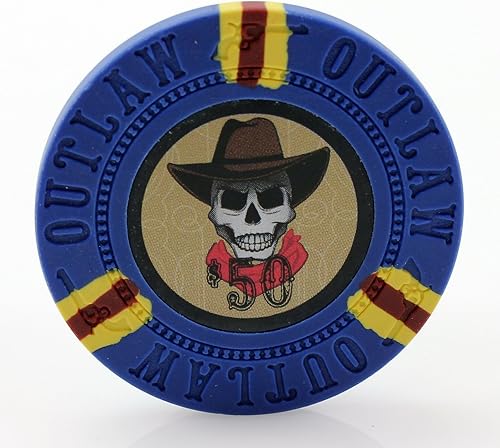Fichas de póquer Outlaw Clay en 0.46oz, paquete de 50 (elige colores)