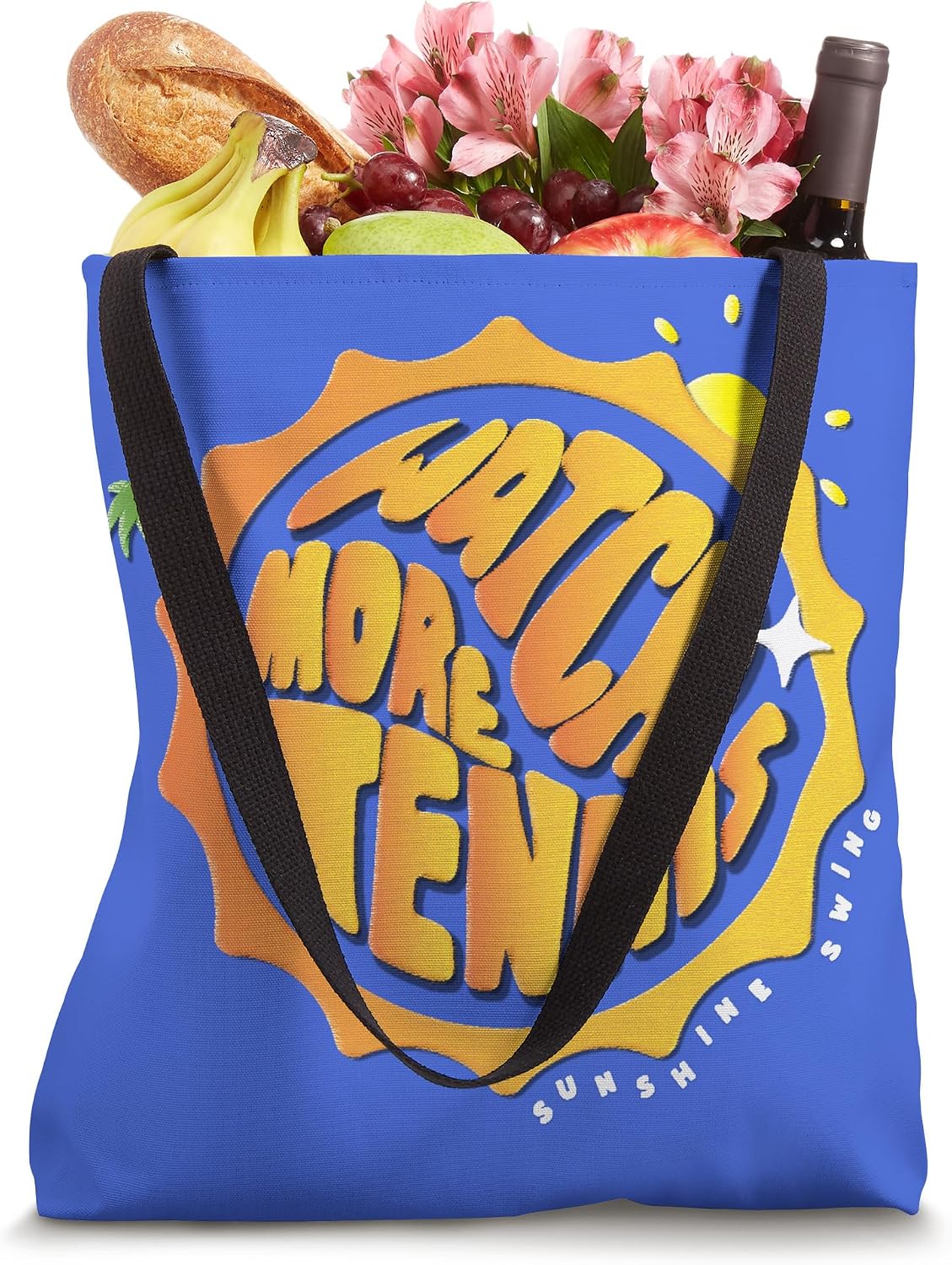 Watch More Tennis - Sunshine Swing Tote Bag