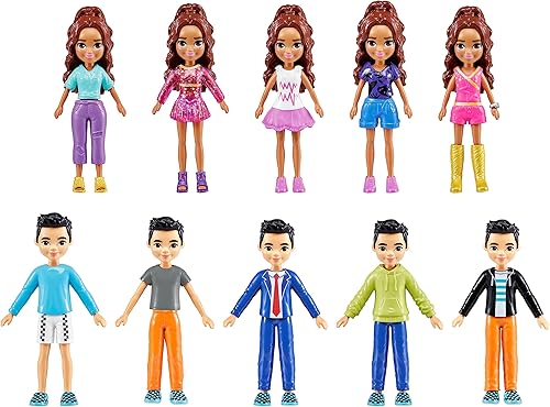 Miniatura 4 de Polly Pocket Sparkle Cove Adventure - Juego de muñecas, ropa y accesorios, paquete de moda con 4 muñecas (3 pulgadas) y más de 45 piezas en total,