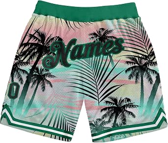 Customized Throwback Basketball Shorts | Black with White Design | Unisex Performance Wear