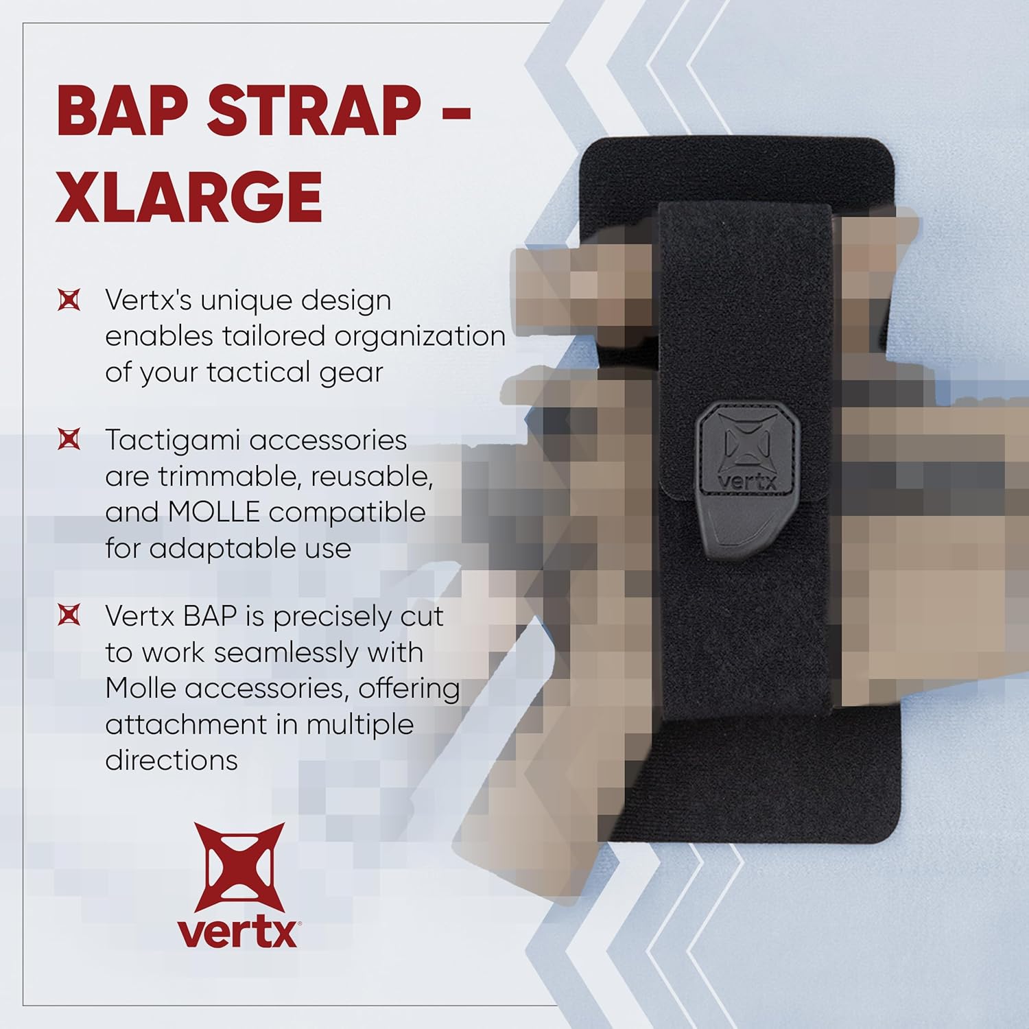 Vertx Tactigami BAP Tactical Belt Adaptor Panel Strap Attachment Compatible with MOLLE System Accessories Pouch - Image 4