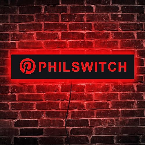 Custom Pinterest LED Sign, Social Media Username Display, Personalized Streaming