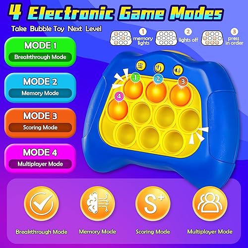 Miniatura 2 de Juguetes sensoriales para ansiedad con burbujas que estallan rápidamente, juguetes de mano para aliviar el estrés, juguetes sensoriales para niños