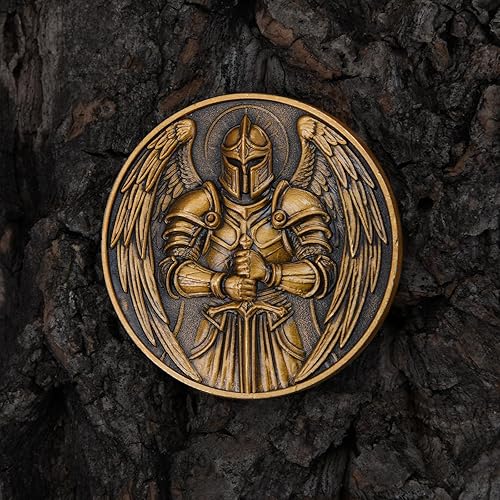 Miniatura 7 de Moneda de desafío de San Benito, Medalla de Bolsillo de San Benito, aleación de zinc de 1.574 pulgadas, moneda coleccionable de oro antiguo con