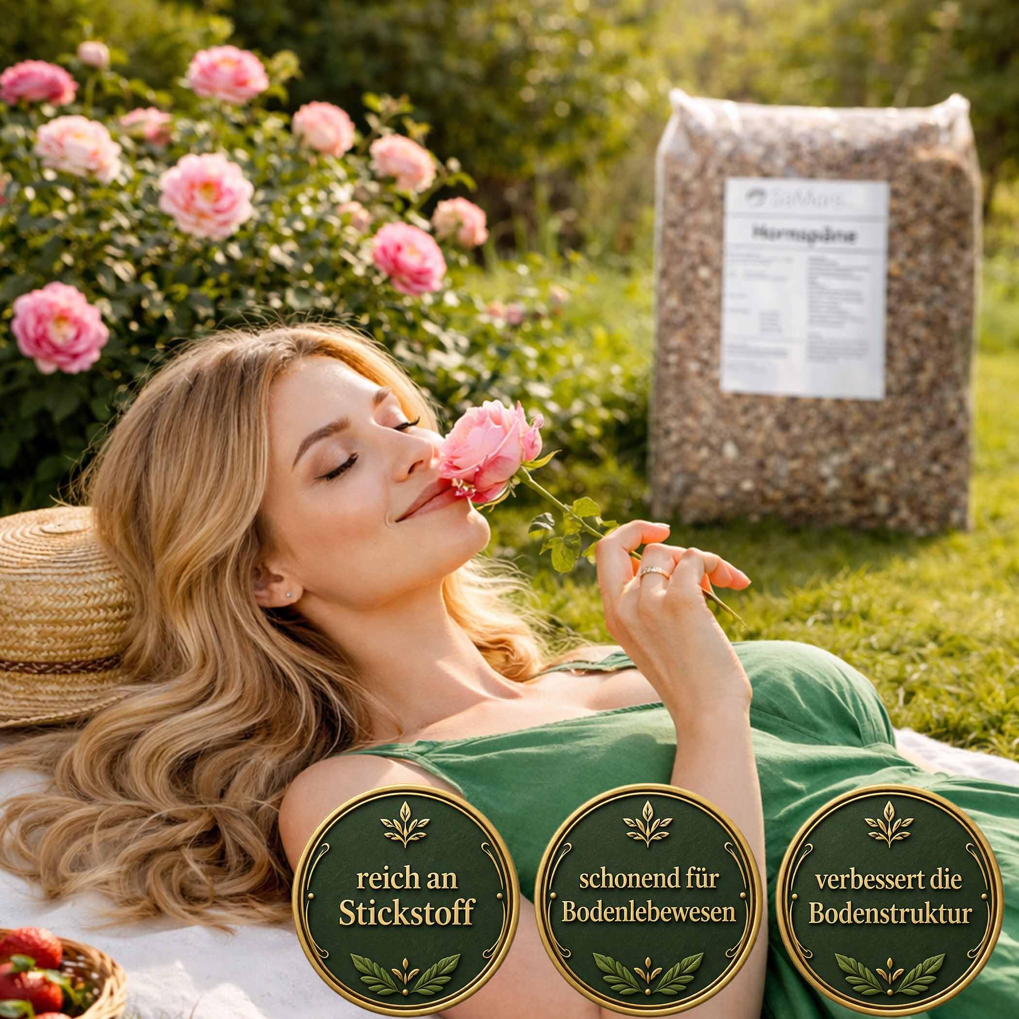 Samore 25 kg Hornspäne Naturdünger 100% natürlicher Dünger, Gartendünger mit Langzeitwirkung