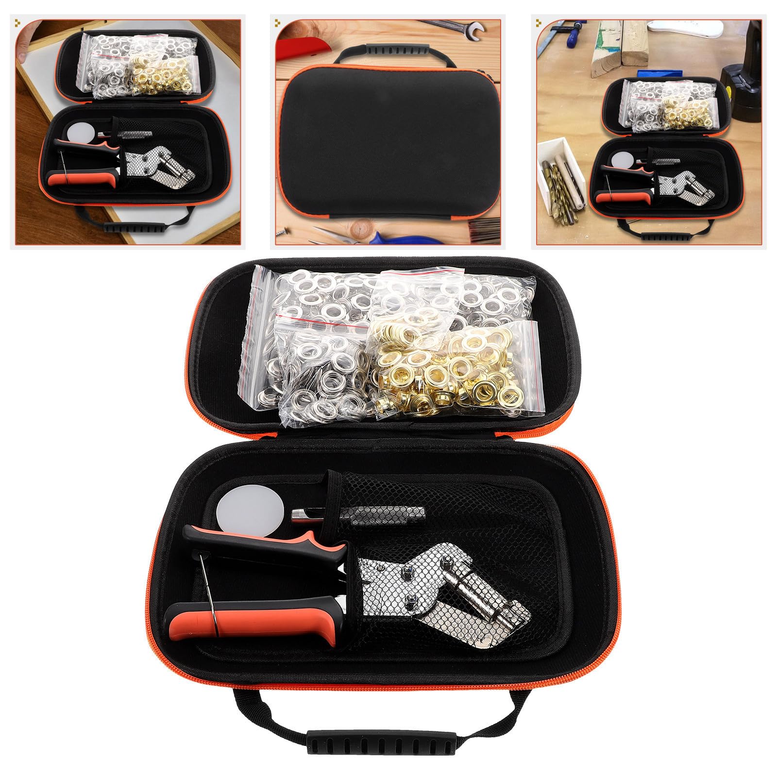Kit de Herramientas Portátil y Fácil de Usar Alicates de Hierro para Ojales y Arandelas para Exposiciones y Eventos