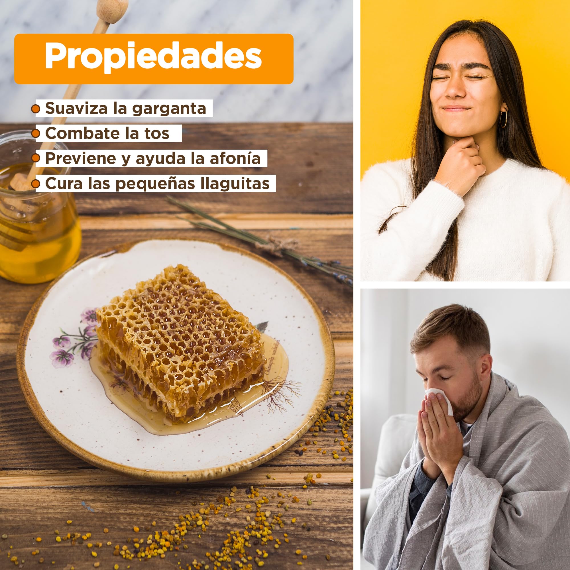 500 g - Caramelos de Propoleo Sin gluten y Sin azucar. Elaborado con propolis puro finamente troceado. Recomendado para el mal aliento, el aparato bucal y la garganta.