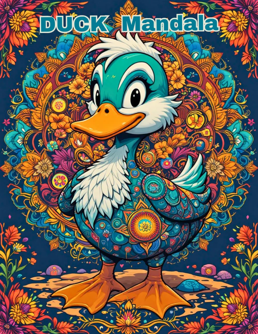 Duck Mandala Coloring Book: 50 Unique Waterfowl Designs for Stress Relief and Relaxation
