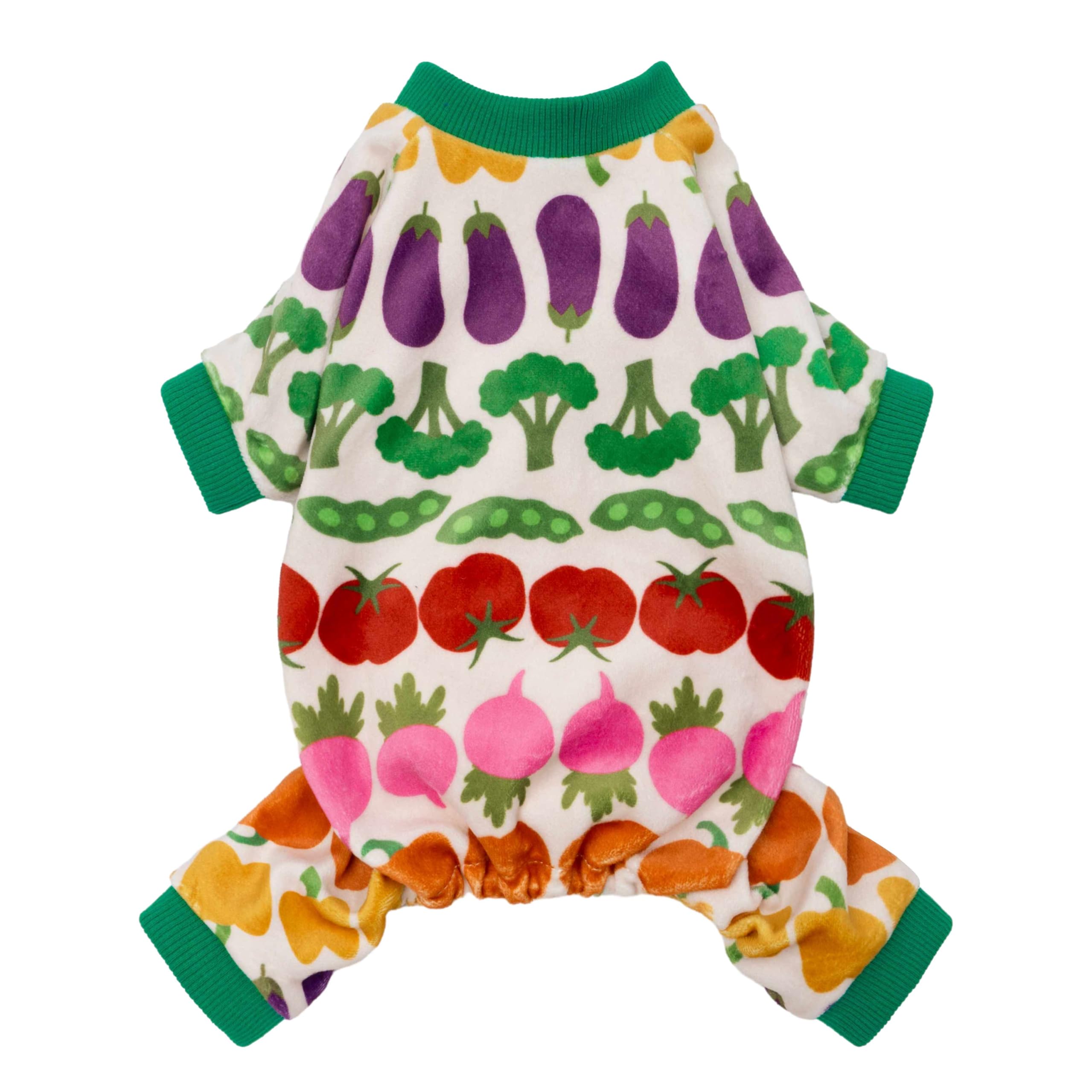 Fitwarm Funny Vegetable Dog Pajamas, Warm Winter Dog Clothes for Small Dogs Boy Girl, Cozy Pet Onesie with Feet, Green, White, Red, Pink, Purple, Large — image 1