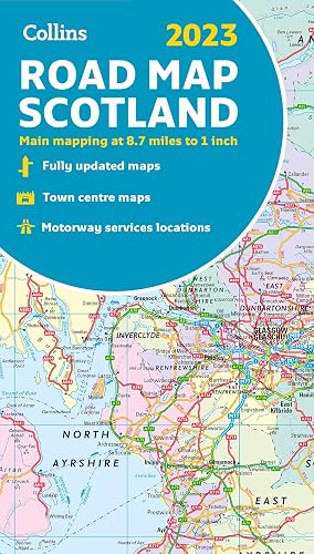 2023 Collins Road Map of Scotland: Folded Road Map (Collins Road Atlas)