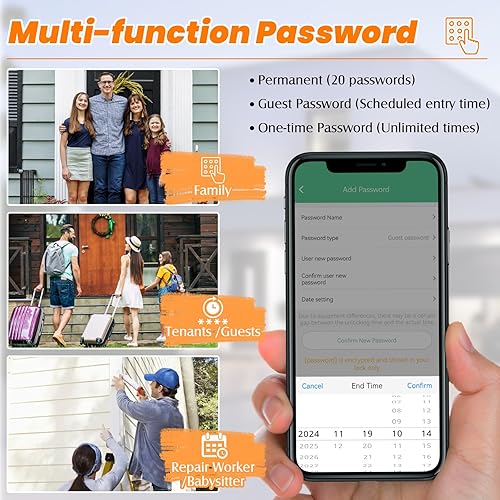 Miniatura 4 de Eseesmart Caja de bloqueo inteligente con llave, control de aplicación, desbloqueo de huellas dactilares y código de acceso, caja de bloqueo digital