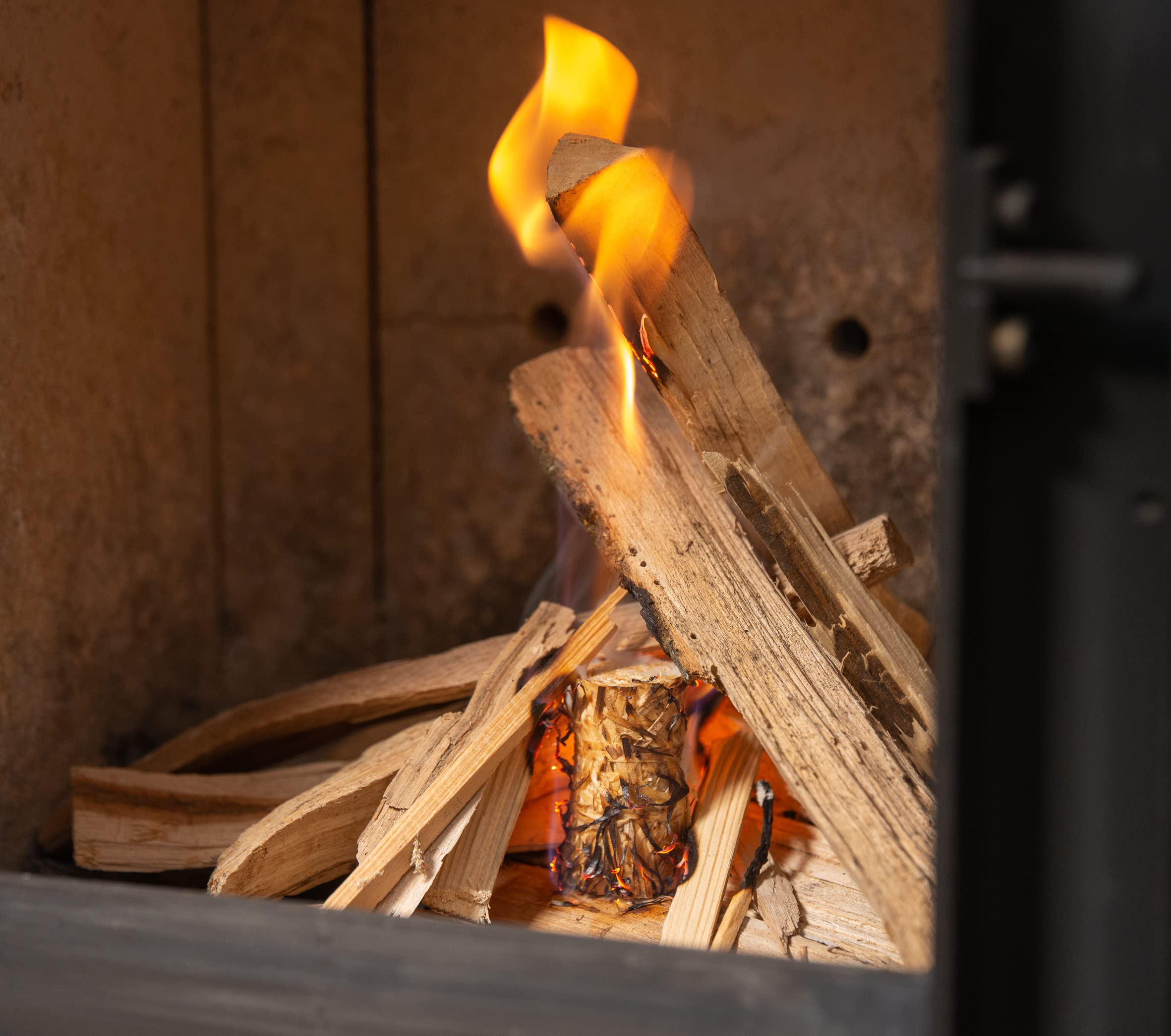 Holzwolle Anzünder gewachst - natürliche Bio Anzündwolle für Kamin und Grill (1000 Stück)