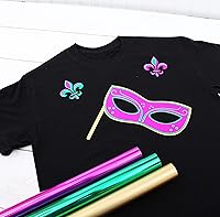 Vista 8 de Threadart Metallic Gold Heat Transfer Vinyl Film Custom Cut Roll 20" Wide by The Yard Compatible with Venture Explore and Maker, Silhouette