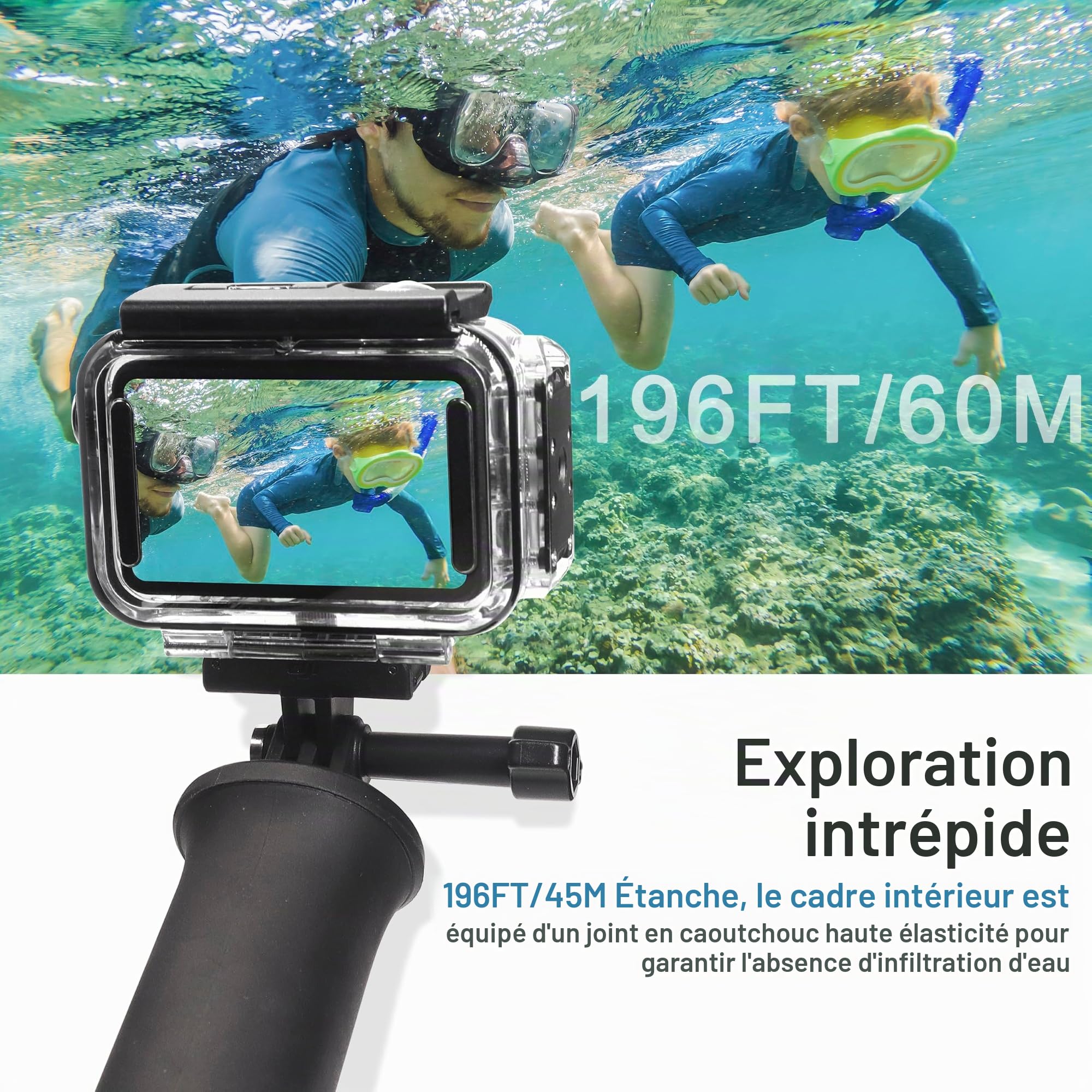 FitStill Boîtier étanche avec interface magnétique compatible DJI Osmo Action 5 Pro Action 4 Action 3