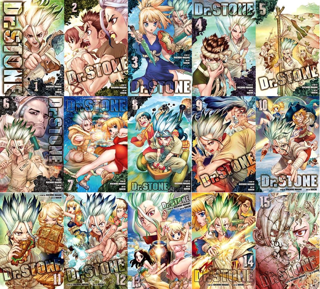 Dr. STONE Manga, Vol. 1-15      Paperback – January 1, 2021
