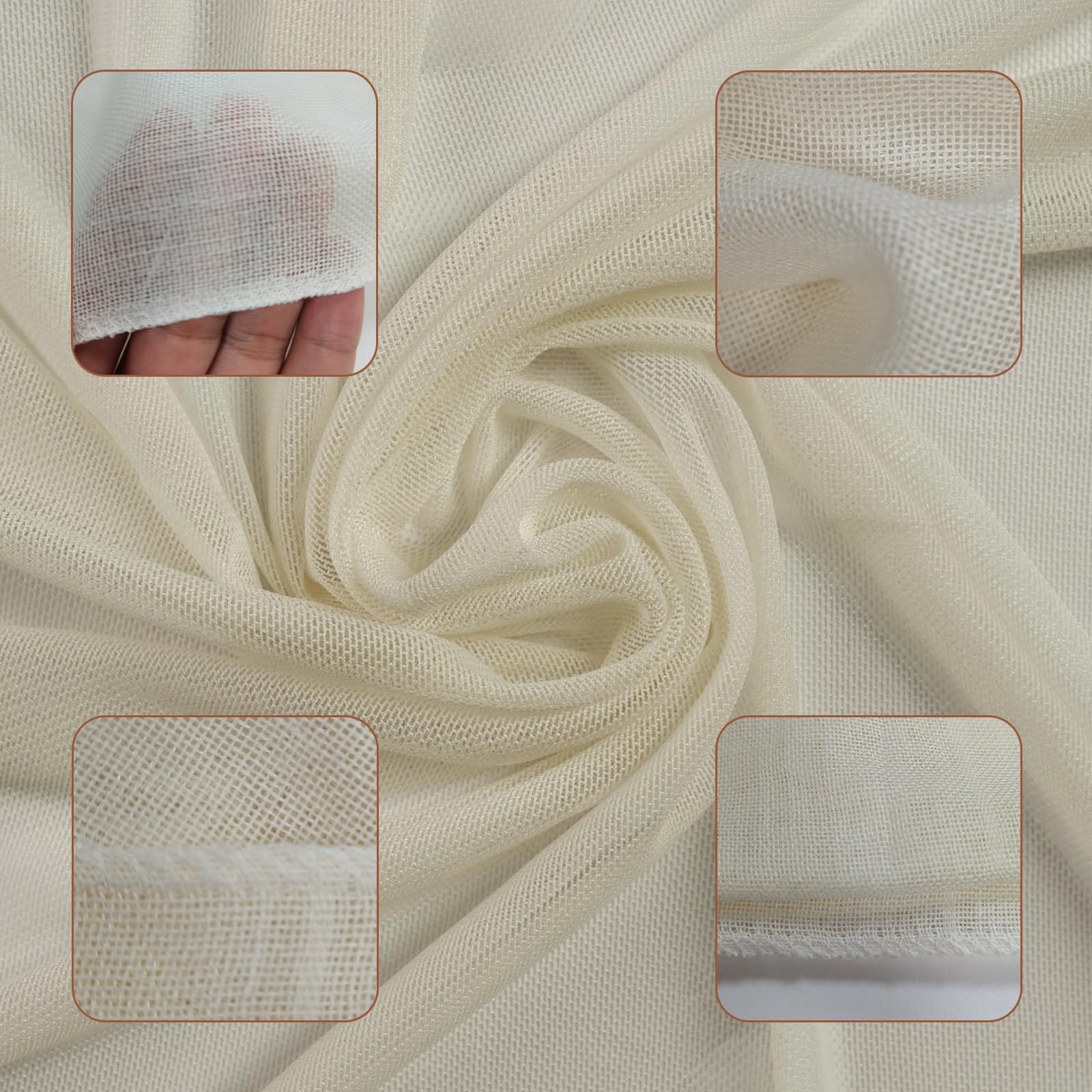 3 Stück Passiertuch 50x50cm - Ungebleichtes Baumwolltuch Für Käse & Nussmilch