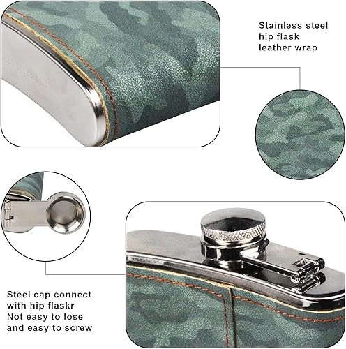 Miniatura 8 de Juego de frasco de acero inoxidable de regalo para hombres, 8 onzas, bar, fiesta, camping, barbacoa, portátil, bolsillo