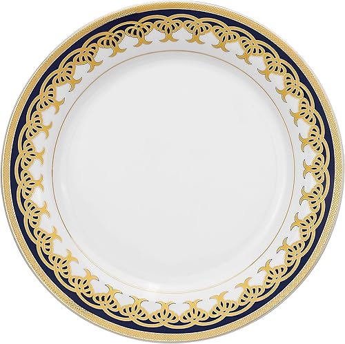 Vista 2 de Lorren Home Trends Juego de vajilla de porcelana de 57 piezas, Iris, servicio para 8