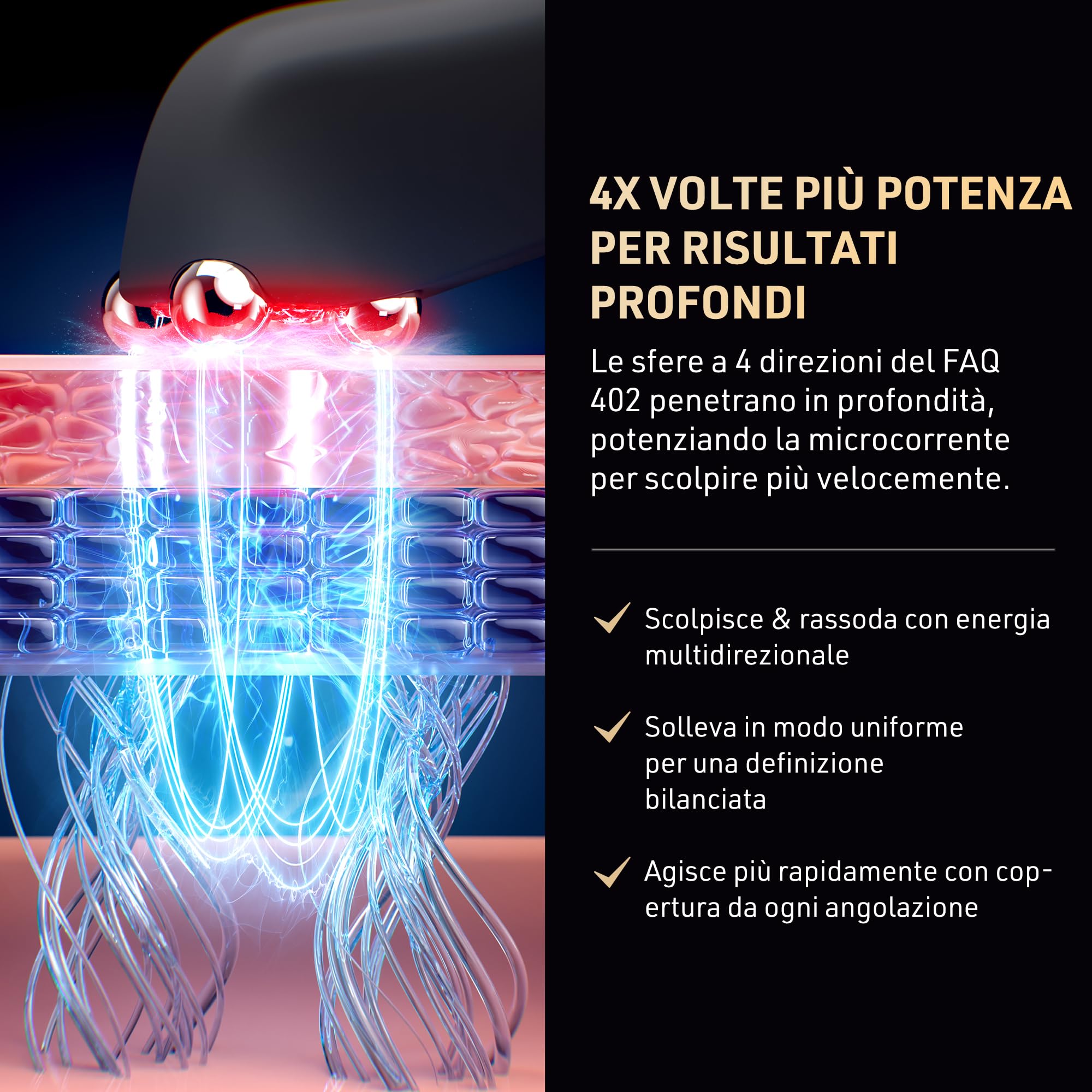 FAQ Sculpt & Glow Set - Dispositivo FAQ 402 A Microcorrente + Siero P1 | Dispositivo A Microcorrente, Massaggiatore Viso, Lifting, Drenaggio Linfatico, LED, Siero, Tonificazione, Luminosità