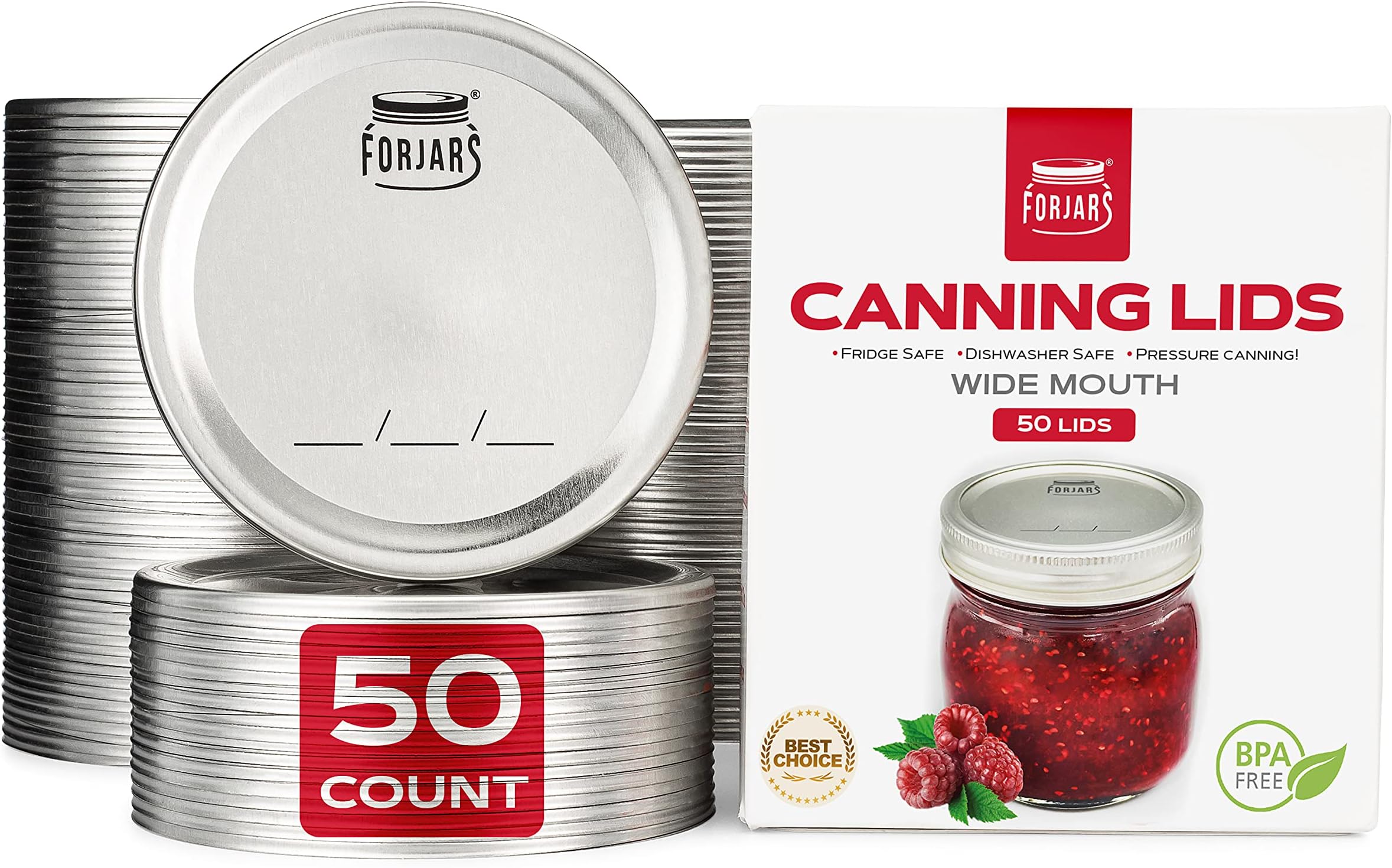 Canning Lids Regular Mouth, 100Pack Create Airtight Seals on Mason Jars to