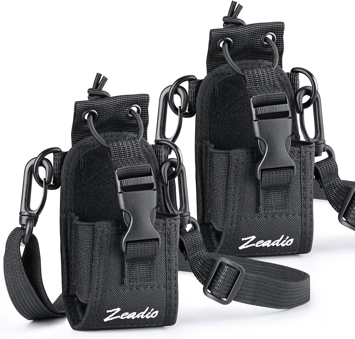 Zeadio Versatile Two-Way Radio Case, Universal Durable Holster Pouch Case Holder for Two-Way Radio Walkie Talkies (ZNC-C, Pack of 2)