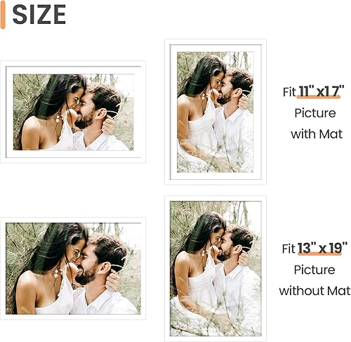 Vista 660 de upsimples - Portarretratos de 8.5 x 11 pulgadas, para fotos de 6 x 8 pulgadas con paspartú o de 8.5 x 11 pulgadas sin paspartú, marcos de fotos